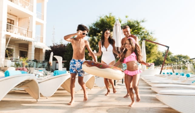 Family at the beach